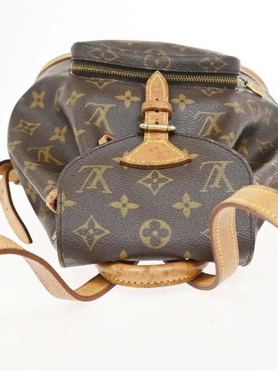 LOUIS VUITTON Mini Montsouris Backpack Bag Monogram Leather Brown main image 6